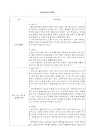 주변에 있는 어떤 사람이라도 좋습니다. 사례관리 대상자를 1명 선정하여 주어진 사정지