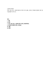 관심 있는 사회복지분야의 정책 중 하나를 소개하고 정책분석모형에 따른 분석결과