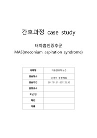 태변흡인증후군mas 케이스 간호진단5개 간호과정2개