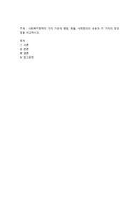 사회복지정책의 가치 가운데 평등, 효율, 사회정의의 내용과 각 가치의 장단점