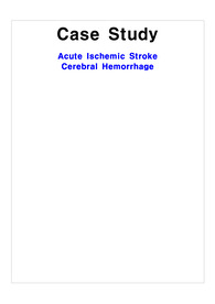 A++ 받은 급성 뇌졸중, 뇌출혈 Acute ischemic stroke Cerebral Hemorrhage 간호과정(case study) 입니다.