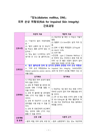 당뇨 간호진단 피부손상위험성