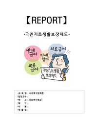 [에이쁠 + 자료 ] 국민기초생활보장제도 소개 레포트