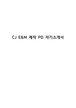 CJ E&M 자기소개서 - 제작PD