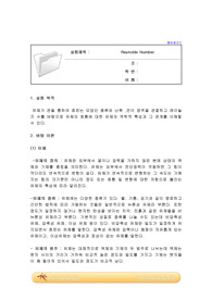 Reynolds Number 이론 예비레포트