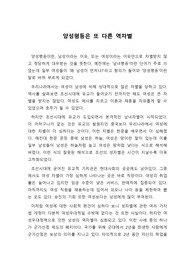 [성 평등][성평등][양성평등리포터][A+양성평등 보고서] 양성평등은 또 다른 역차별을 불러온다는 취지의 글입니다. 내용이 참신하여 독자로 하여금 공감을 불러일으키는 수작입니다.