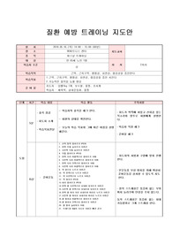 노인 스포츠 지도안 (퍼스널 트레이닝)