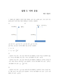 실험 2 (낙하 운동) - 예비 레포트