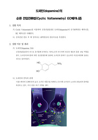 [분석화학실험]도파민(dopamine)의 순환 전압전류법(Cyclic Voltammetry) EC메커니즘
