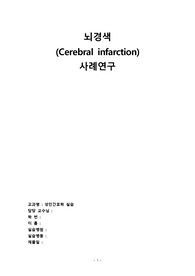 성인간호학 뇌경색 케이스 (cerebral infarction case) A+받은 자료입니다.