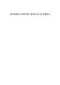 한전 NDIS 합격자소서 및 면접후기 (최신)