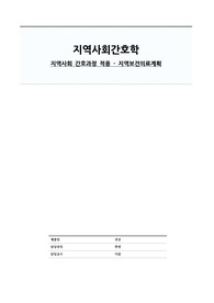 지역사회간호학 구리시 지역보건의료계획 요약 레포트 / 지역사회 간호과정 적용/ Allender, Rector, &amp; Waner (2010) / BPRS