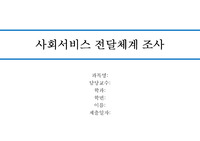 해바라기센터 전달체계 조사