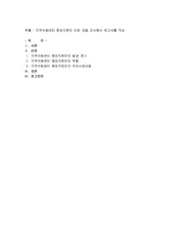지역아동센터 중앙지원단 이란 곳을 조사해서 보고서를 작성