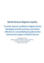 IB World Studies Extended Essay on North Korea