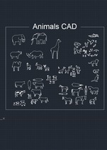 [CAD 캐드 소스] 무료캐드 동물 입면 블록 입니다.
