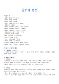 [A++] 기본간호학 활동과 운동 요약정리(레포트)