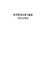 한국환경산업기술원 자기소개서 (환경사업, 간호사)