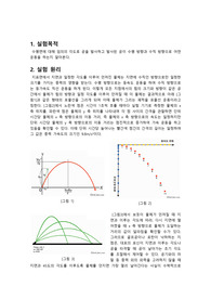 [일반물리실험] 포물선 운동 결과보고서
