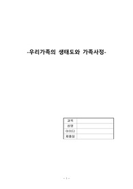 [가족복지론][A+과제]우리가족의 생태도를 그려보고 가족사정하기