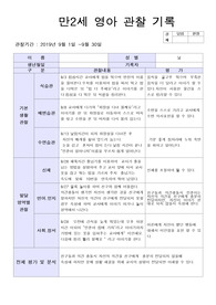 만2세 9월 관찰일지 7명