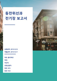 [일반물리학실험] 등전위선과 전기장 보고서