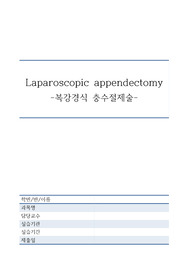 충수절제술 수술실 case study A+++ 정말 자세합니다