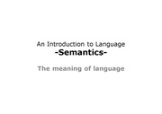 An Introduction to Language Semantics 정리