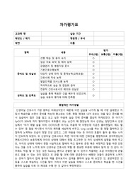 신생아실 실습 자가평가서 - 간호학과