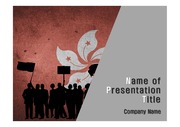 PPT양식 템플릿 배경 - 홍콩, 홍콩 시위1