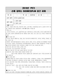 손에 잡히는 BUSINESSPLAN 중간 과제