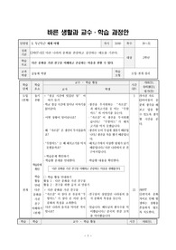초등 2학년-바른 생활 교수 · 학습 과정안