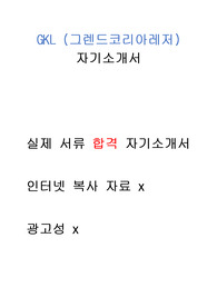 GKL 그렌드코리아레저 - 2019 년 실제 서류합격 자기소개서