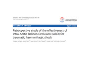 Retrospective study of the effectiveness of intra aortic ballon occlusion(IABO) for traumatic haemorrhagic shock