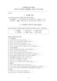구조적 가족치료 관점에서 자기 가족(성장기 원가족이나 현재 가족 중 하나 택)의 가족구조를 질문지를 통해서 평가