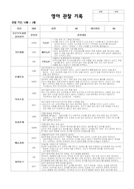 관찰일지  12월 ~ 2월   영아 만0세 평가제 통과