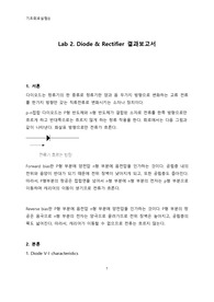 Lab 2. Diode &amp; Rectifier 결과보고서