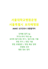 서울특별시 보라매병원 2020 신입간호사 최종합격 후기/ 보라매병원 전형별 합격 팁/ 보라매병원 전형별 기출, 복원 / 보라매병원 면접 기출/ 보라매병원 필기 기출