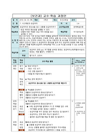 사고예방과 응급처치 공개수업 지도안(보건교육계획안)