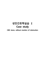 성인간호학 소화기계 CBD Stone 케이스 스터디 간호진단5개 간호과정3개