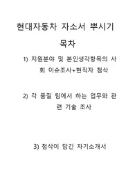 19년도 현대자동차(품질) 기업 및 직무 분석이 담긴 자소서 품질 현직자 첨삭 추가, 직무경험 상세 기입