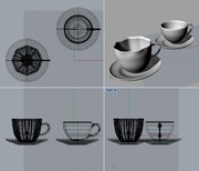 커피잔, 접시 3D 모델링입니다^-^
