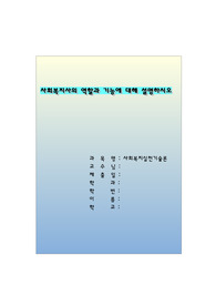 사회복지사의 역할과 기능에 대해 설명하시오