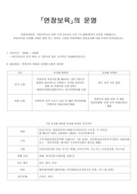 연장보육(시간연장)일지, 운영계획,동의서