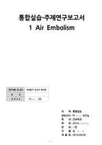통합실습 주제연구보고서 Air Embolism 공기색전증