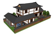한옥주택 3d 모델 (스케치업)