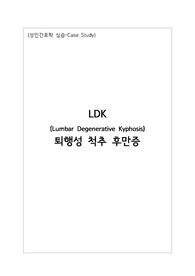 [성인간호학실습 케이스]퇴행성척추후만증(LDK) OS실습_간호과정 및 간호진단