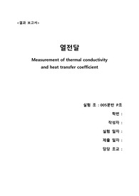 [2019 A+ 인하대 화학공학실험] 열전달 결과보고서 화공실 결보