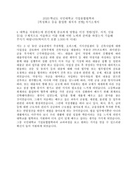 2020년도 국민대학교 기업융합법학과 특성화고졸 재직자특별전형 합격 자기소개서