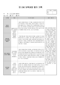 만 2세 3-4월, 어린이집 보육과정, 주간평가, 평가인증, 교육평가